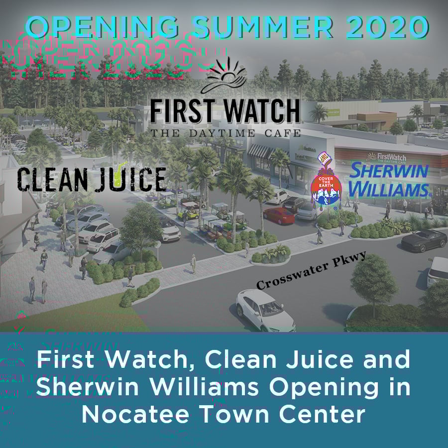 First Watch and Clean Juice Opening Summer 2020 in Nocatee
